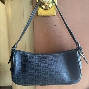 Black Patterned Shoulder Bag